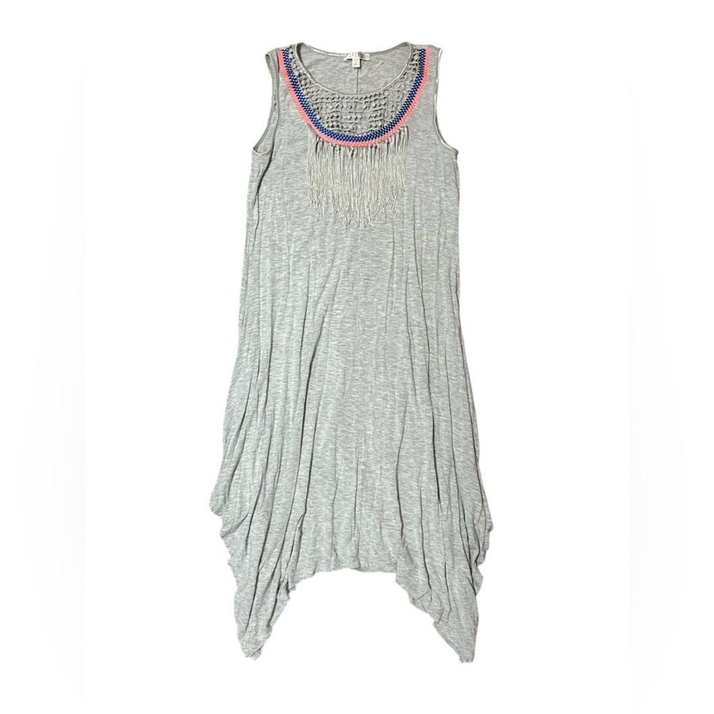 Spense Sleeveless Asymmetrical Boho Frayed Dress Women’s Medium
